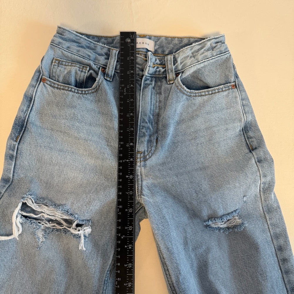 PacSun High Rise Ripped Blue Jeans - Picture 5 of 9